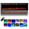 thumbnail image 1 of JoanKaren 60" Electric Fireplace,Ultra Thin Wall Mounted Recessed Heater,Touch & Remote Control,750/1500w,12 Flame Colors,Adjustable Brightness&Timer&Low-Noise Design, 1 of 10