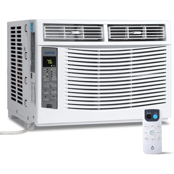 JoanKaren 6000 BTU Window Air Conditioner with Remote Control,Fast Cooling Up to 250 sq ft,Energy Saving,Cool Dry Fan 3-In-1 Compact AC,Easy Install Kit