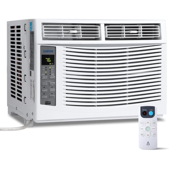 JoanKaren 6000 BTU Window Air Conditioner with Remote Control,Fast Cooling Up to 250 sq ft,Energy Saving,Cool Dry Fan 3-In-1 Compact AC,Easy Install Kit