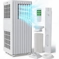 thumbnail image 1 of JoanKaren 8000 BTU Portable Air Conditioner Up to 350 Sq. Ft. 3-in-1 AC Unit with Cooling,Dehumidifier & Fan,Energy-Saving,24-Hr Timer,Full Window Kit,White, 1 of 10