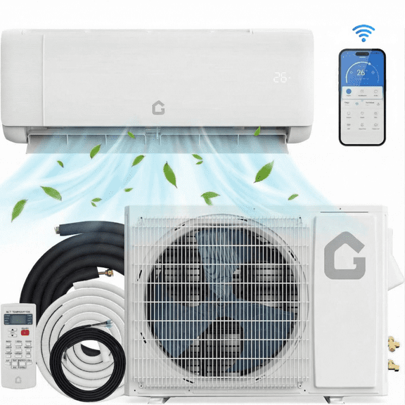 JoanKaren 9000 BTU Mini Split Air Conditioner & Heater with Inverter,18.5 SEER2 230V Ductless AC Cools Rooms up to 450 Sq. Ft,Complete Installation Kit