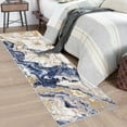 thumbnail image 1 of JoanKaren Abstract Area Rugs,2'x8' Washable Kitchen Runner Abstract Marble Pattern Rug Runners for Hallways Non Slip for Bedroom Entryway,Blue, 1 of 6