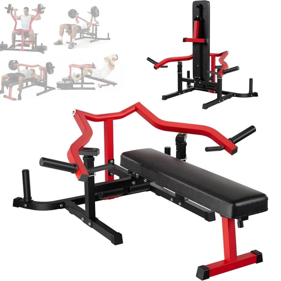 JoanKaren 4-in-1 Bench Press Machine,1250lbs Chest Press Machine with Independent Converging Arms,Flat Incline Bench