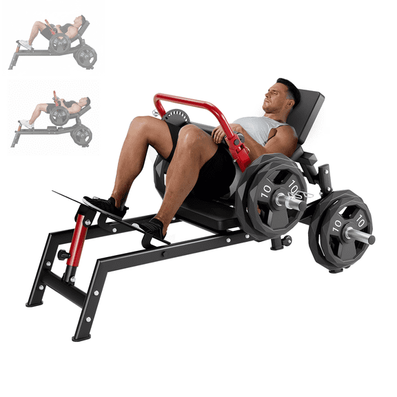 JoanKaren Hip Thrust Machine, 900 Lbs Capacity Heavy Duty Glute Bridge & Hip Thrust Machine with Weight Holder and Non-Slip Padding