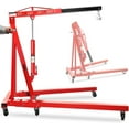 thumbnail image 1 of JoanKaren Hydraulic Engine Hoist,2 Ton Max,Heavy Duty Cherry Picker with 6 Steel Caster,Red, 1 of 6