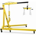 thumbnail image 1 of JoanKaren Hydraulic Engine Hoist,2 Ton Max,Heavy Duty Cherry Picker with Folding Lever&6 Steel Caster,Yellow, 1 of 6