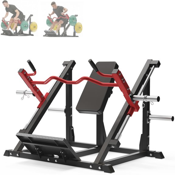 JoanKaren Linear Row Machine,Back Rowing Machine for Home Gym,Plate-Loaded Smith-Style Row Trainer with Linear Bearings,Back Workout Equipment