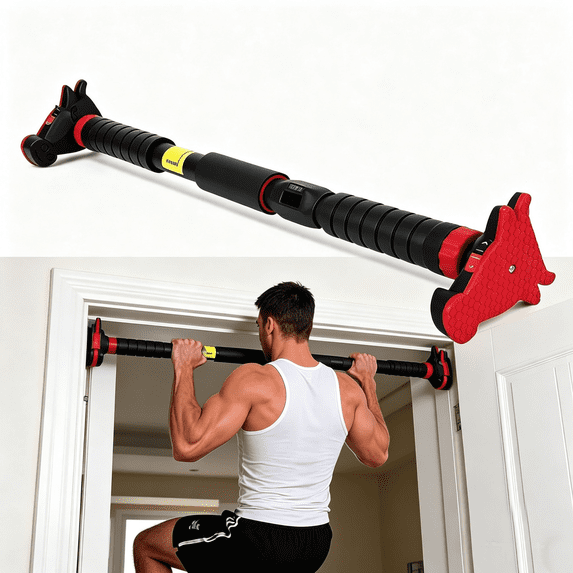JoanKaren Pull-Up Bar for Upper Body Workout,Adjustable Width Doorway Pull Up Bar without Screw