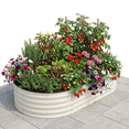 thumbnail image 1 of JoanKaren Raised Garden Bed,4x2x2 ft Outdoor Galvanized Planter Box for Vegetables,Fruits and Flowers,Beige, 1 of 9