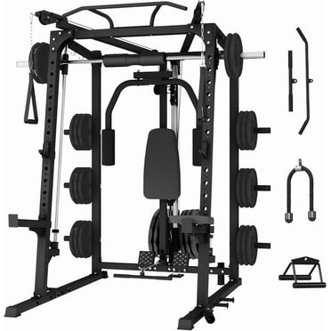 Power Squat Rack RitFit M1 Pro Smith Machine for Home Gym with Cable Crossover System ...