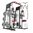 thumbnail image 1 of JoanKaren Pro Smith Machine Home Gym,2200 lbs Squat Rack Power Cage Workout Equipmen with Cable Crossover for Full Body Strength Training,Black&Red, 1 of 8