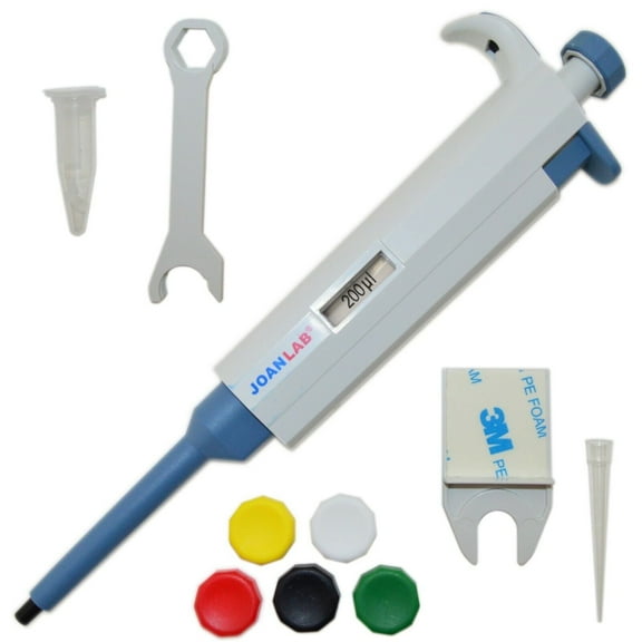JoanLab 200L Precision Mechanical Pipettor Micropipette, Accurately Dispenses 200 Microliters of Liquid