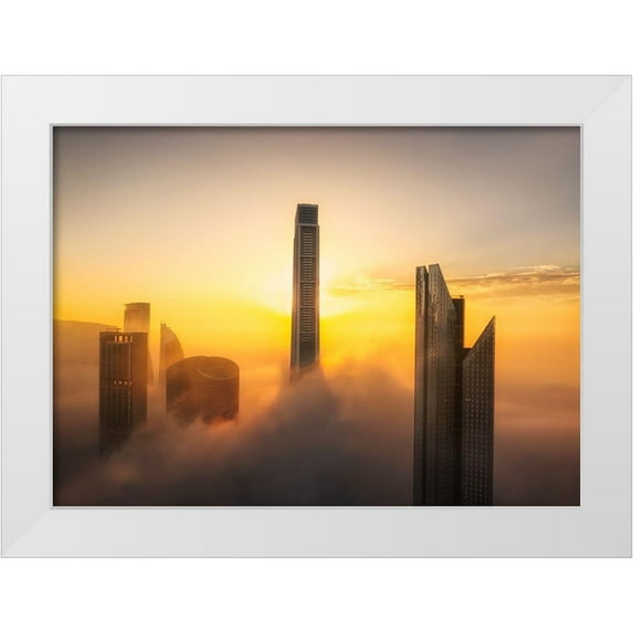 Joanaduenas 14x11 White Modern Wood Framed Museum Art Print Titled - Good Morning Dubai A738758