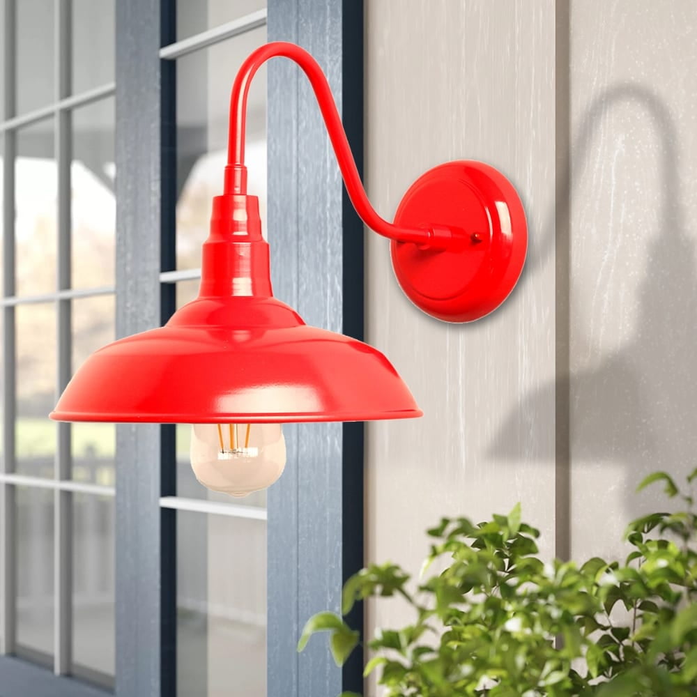 Joanie 1 Light Outdoor Wall Lighting Red Finish