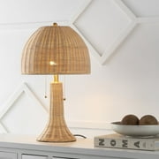 JONATHAN Y Joanie 22" Bohemian Rustic Iron LED Table Lamp, Natural/Brass Gold, JYL4040A