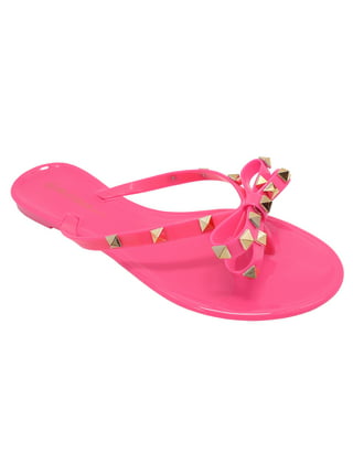 Wild Diva Classic Faux Patent Strap Leather Almond Toe Flip Flop Thong