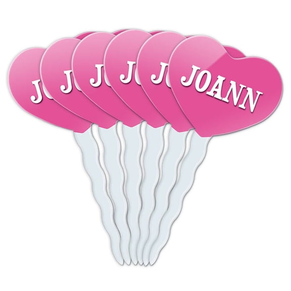 Joann Heart Love Cupcake Picks Toppers - Set of 6