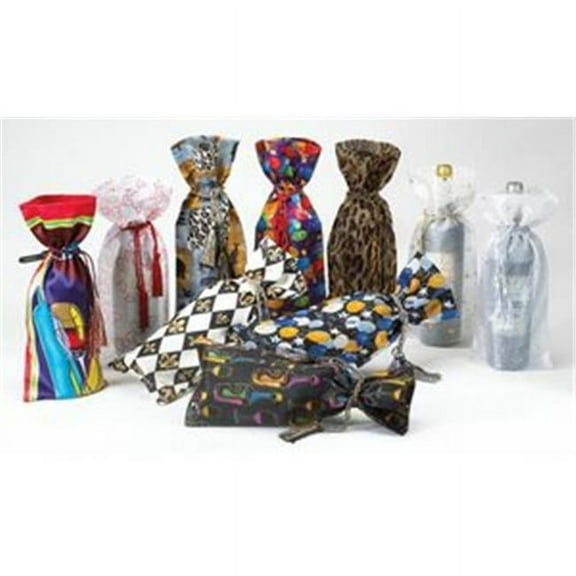 Joann Marie Designs IBT6X15ZEP Printed Wine Bag - Zebra Pack of 12