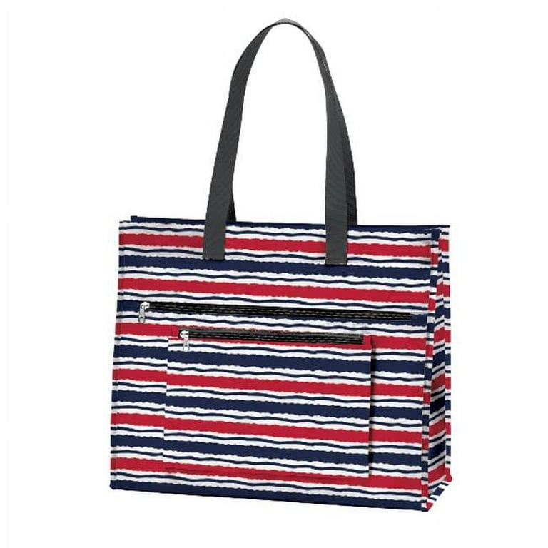 Joann Marrie Designs Insulated Tote Bag Marina Stripe Pack of 2