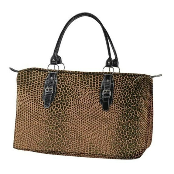 Joann Marrie Designs LTTSNK2 Large Travel Tote Bag -Brown Snake- Pack of 2