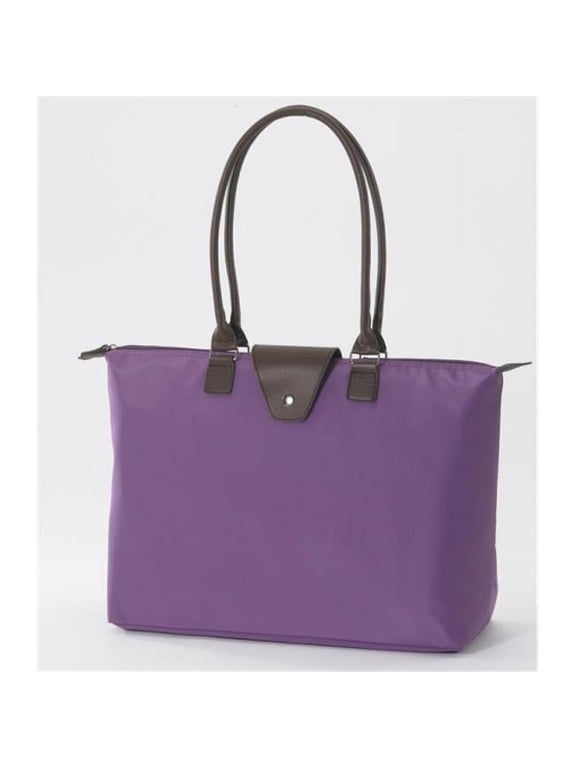 Joann Marrie Designs NF3VI Long Handle Fold-Up Bag - Violet- Pack of 2