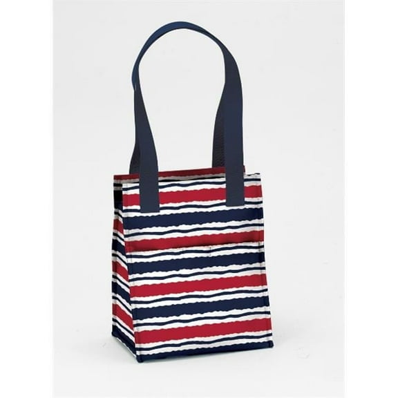 Joann Marrie Designs NLB2MS Large Lunch Bag - Marina Stripe- Pack of 2