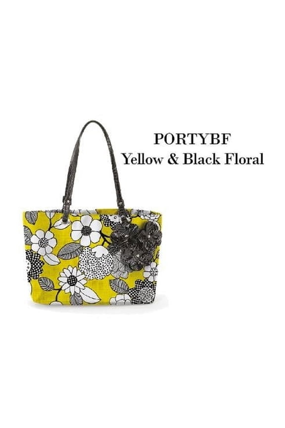 Joann Marrie Designs PORTYBF Portofino Bag - Yellow and Black Floral- Pack of 2