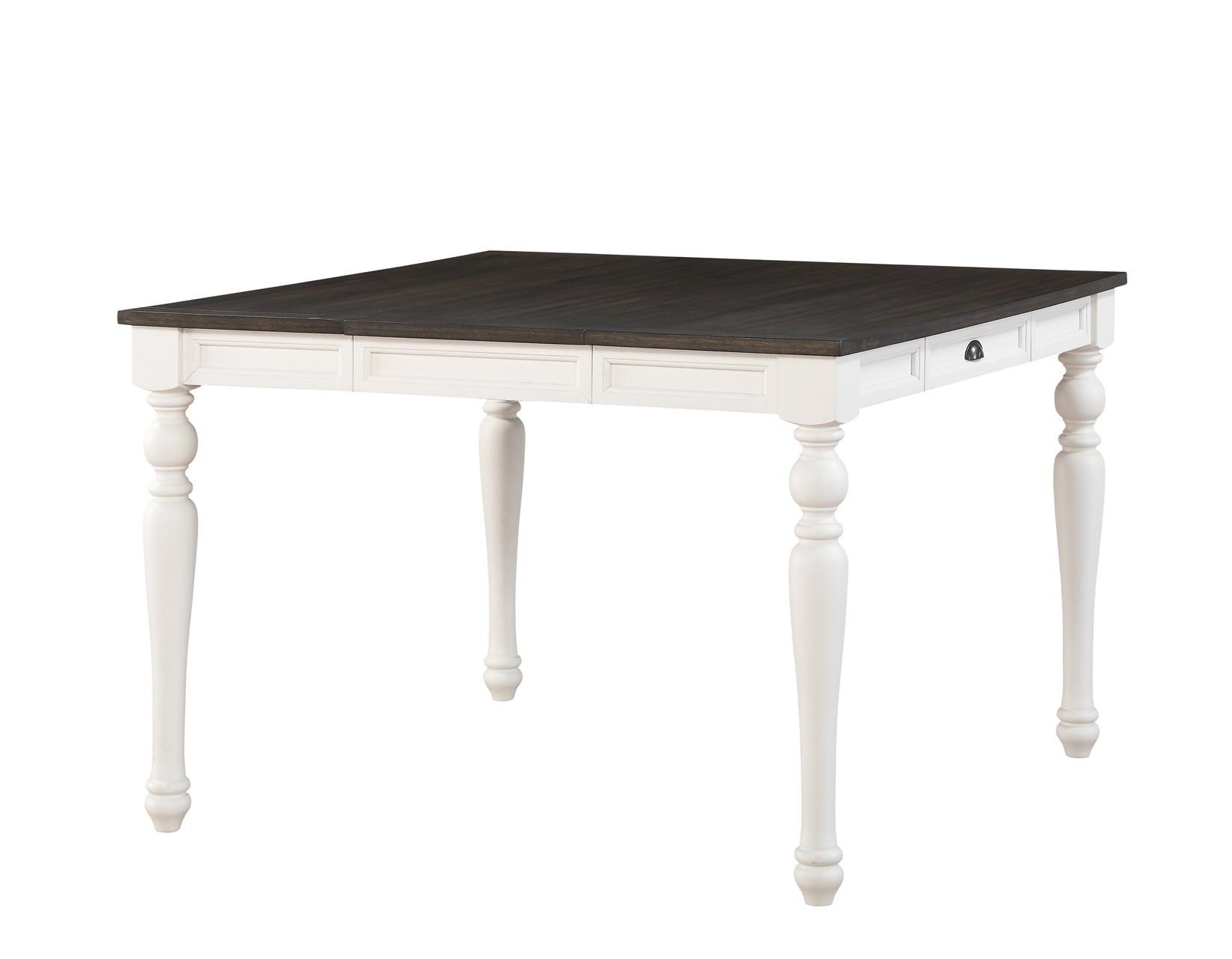 Joanna Counter Height Table with Leaf, Two Tone Rectangular DROP-LEAF Dining Table, Farmhouse ...