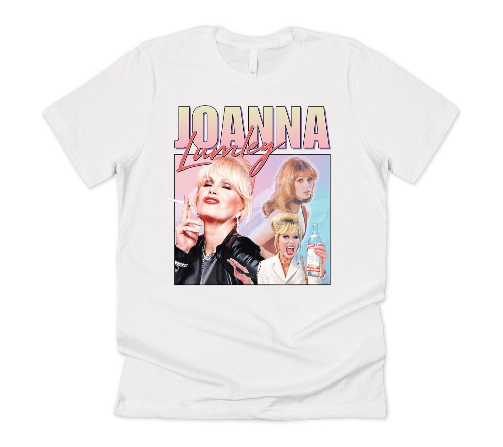 Joanna Lumley Homage Tshirt Tee Funny UK TV Icon Retro 90's 80's