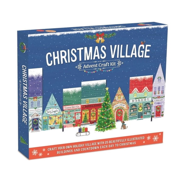 Joanne Cave Christmas Village Advent Craft, Multicolor