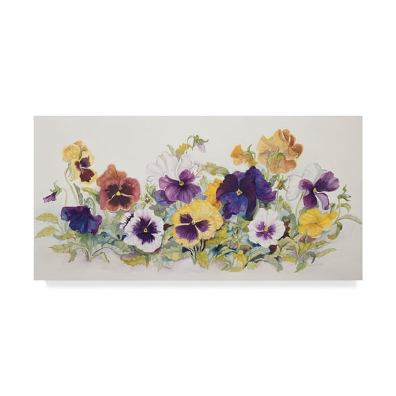 Joanne Porter 'Pansies Faces' Canvas Art