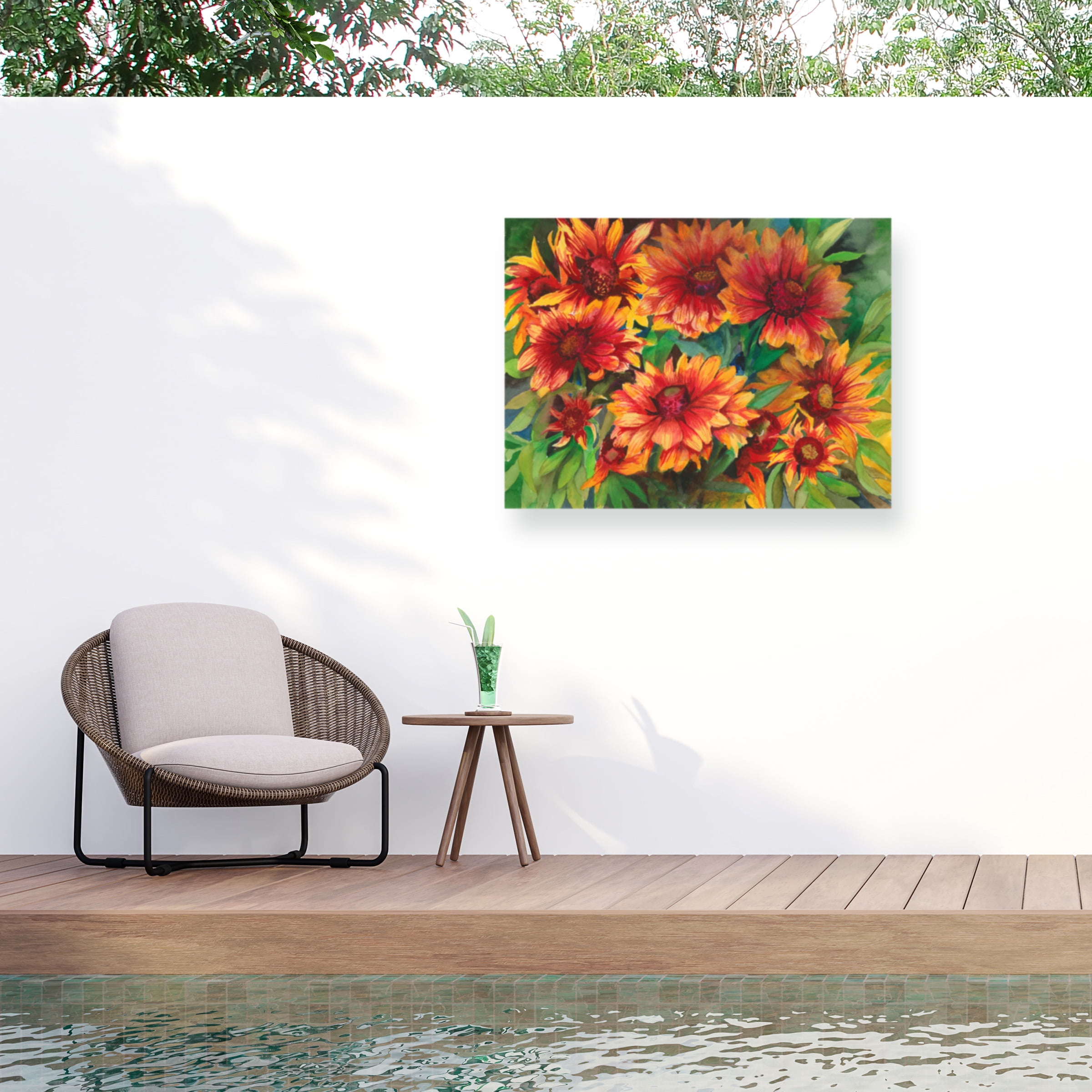 Joanne Porter 'Red Hots' Outdoor Canvas 18x24