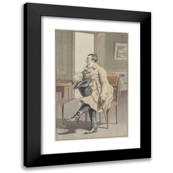 Joannes Pieter Visser Bender 11x14 Black Modern Framed Museum Art Print Titled - Portrait of Pieter Bzn Barbiers (1795 - 1813)
