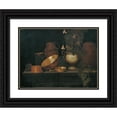 thumbnail image 1 of Joannes de Cordua 18x15 Black Ornate Wood Framed Double Matted Museum Art Print Titled - Still Life with Copper Dishes, 1 of 5