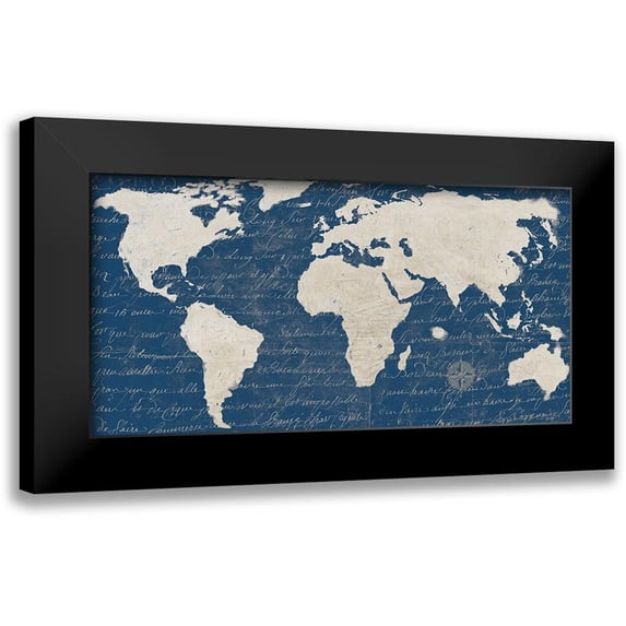 Joannoo 14x9 Black Modern Framed Museum Art Print Titled - Geo blueprint special