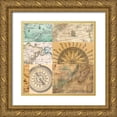 thumbnail image 1 of Joannoo 15x15 Gold Ornate Wood Framed with Double Matting Museum Art Print Titled - Cahiers de voyage III, 1 of 4