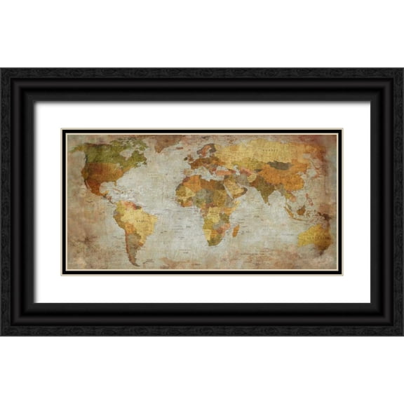Joannoo 32x18 Black Ornate Wood Framed with Double Matting Museum Art Print Titled - Anima Mundi