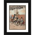 thumbnail image 1 of Joaquín Agrasot 11x14 Black Ornate Wood Framed Double Matted Museum Art Print Titled: A Rest During the Bullfight (1881), 1 of 5