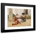thumbnail image 1 of Joaquín Agrasot 24x20 Black Modern Framed Museum Art Print Titled - Two Inhabitants of the Valencia Huerta, 1 of 5