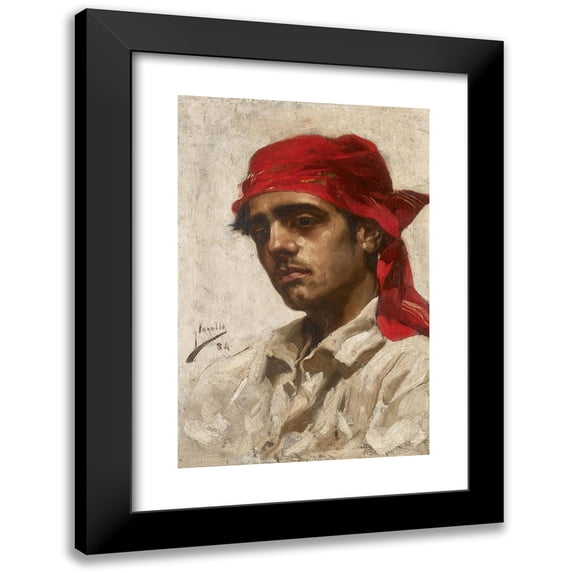 Joaquín Sorolla 11x14 Black Modern Framed Museum Art Print Titled - The Palleter (1884)
