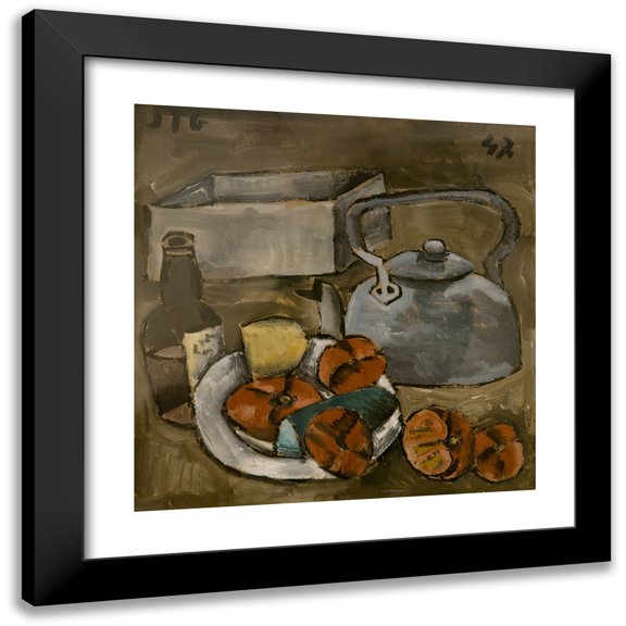 Joaquín Torres-García 12x12 Black Modern Framed Museum Art Print Titled - Luede Nature (1947)