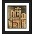 thumbnail image 1 of Joaquín Torres-García 15x18 Black Ornate Wood Framed Double Matted Museum Art Print Titled - Cathedral Construction (1931), 1 of 5