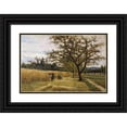 thumbnail image 1 of Joaquim Vayreda 14x11 Black Ornate Wood Framed Double Matted Museum Art Print Titled: Reaping (circa 1881), 1 of 5