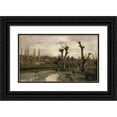thumbnail image 1 of Joaquim Vayreda 24x16 Black Ornate Framed Double Matted Museum Art Print Titled: The Beginning of Spring (1877), 1 of 5