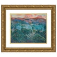 thumbnail image 1 of Joaquin Mir Trinxet 14x12 Gold Ornate Wood Frame and Double Matted Museum Art Print Titled - Soller, Mallorca, 1 of 4