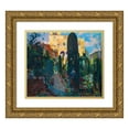 thumbnail image 1 of Joaquin Mir Trinxet 22x20 Gold Ornate Framed and Double Matted Museum Art Print Titled - The Artist's House, Vilanova I La Geltru, 1 of 4