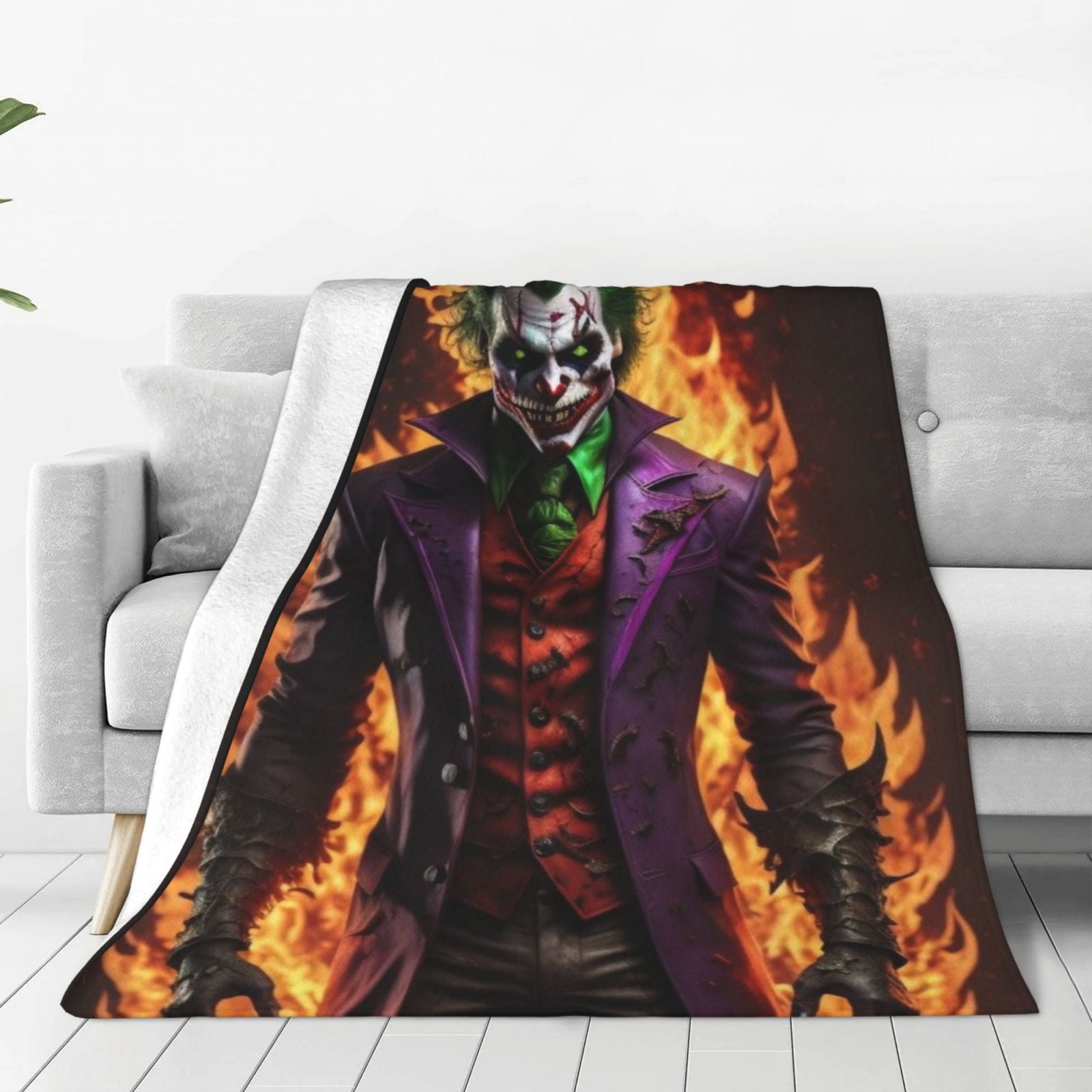 Joker Spade Sweatshirt Blanket, throw high quality blanket, soft blanket, custom blanket, home gifts, home decor, gifts