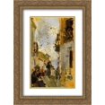 thumbnail image 1 of Joaquin Sorolla 2x Matted 18x24 Gold Ornate Framed Art Print 'Italian Street', 1 of 2