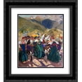 thumbnail image 1 of Joaquin Sorolla 2x Matted 20x22 Black Ornate Framed Art Print 'Aragon, Jota', 1 of 2