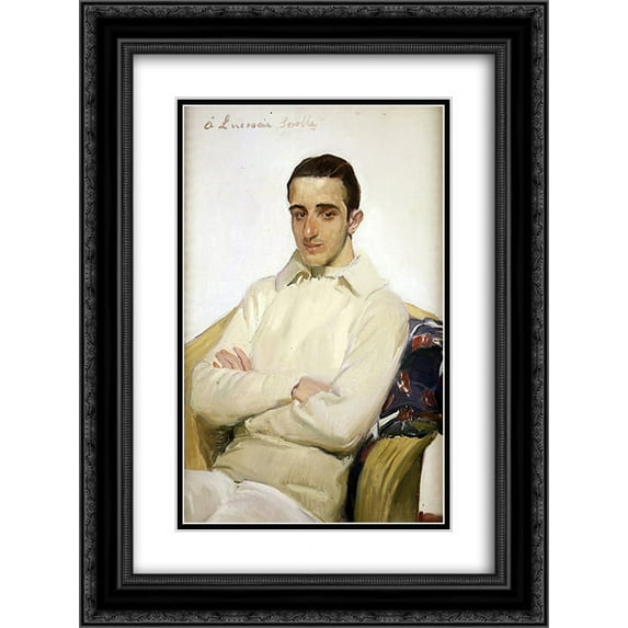 Joaquin Sorolla 2x Matted 20x24 Black Ornate Framed Art Print 'Portrait of Jose Luis Lopez de Arana Benlliure'